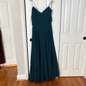 Jenny Yoo Deep Teal Maxi Dress